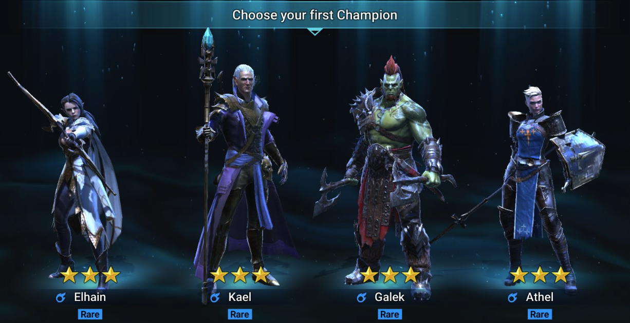 Choose your first champion
