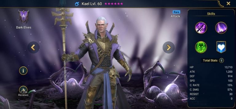 kael raid shadow legends starting hero