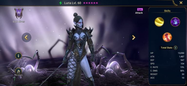 luria raid shadow legends build