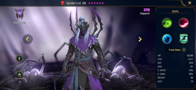 raid shadow legends spider 14 without coldheart